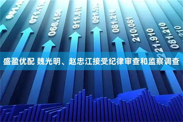 盛盈优配 魏光明、赵忠江接受纪律审查和监察调查